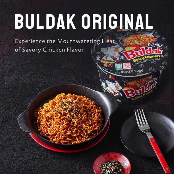 Samyang Buldak Original Spicy Chicken Ramen Bowl, 3.7 oz., 6 pk