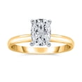 thumbnail image 2 of Lab Created Elongated Cushion Cut Diamond Ring in 18K Gold, 2 of 5
