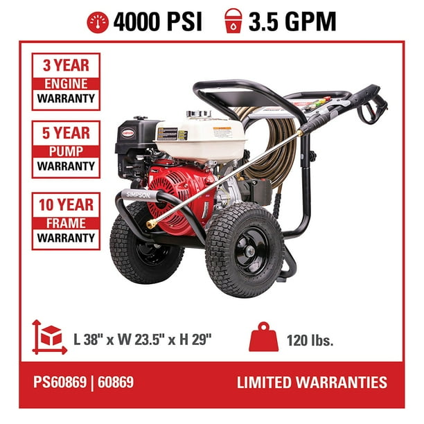 PowerShot PS60869 49-State 4000 PSI at 3.5 GPM HONDA® GX270