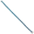 thumbnail image 3 of Round Cut Gemstone Swirl Tennis Bracelet in Sterling Silver, 3 of 5