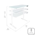 thumbnail image 5 of Seville Classics airLIFT Electric Tempered Glass Height Adjustable Desk, 48" x 24", 5 of 15