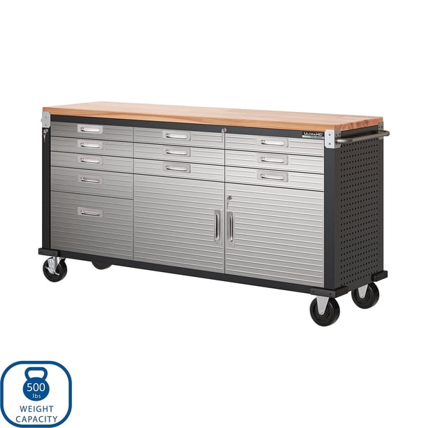 Seville Classics UltraHD 11 Drawer Rolling Workbench, 77