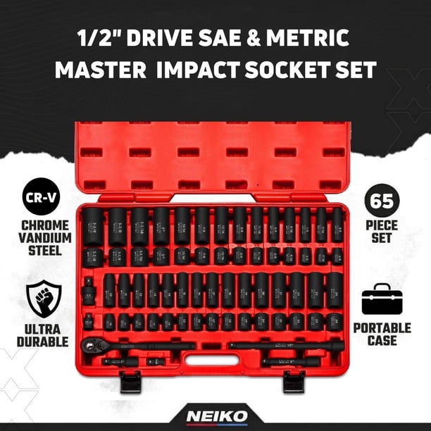 Milton 1 in. Dr. 10 pc. SAE & Metric Heavy Duty Wheel Impact Socket Set at Tractor Supply Co