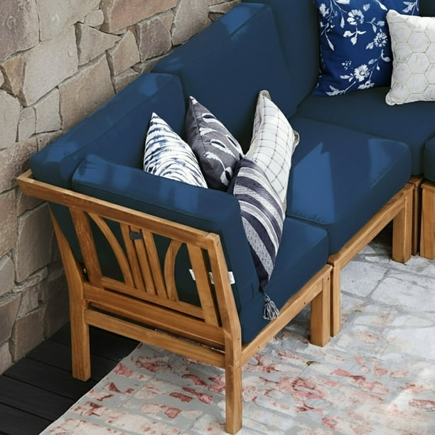 Cambridge Casual Catalina Teak Sectional Sofa Patio Set, 8pc