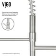 thumbnail image 5 of VIGO Zurich Pull-Down Spray Kitchen Faucet With Soap Dispenser (Stainless Steel), 5 of 12