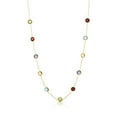 thumbnail image 1 of Multi Gemstone Station Necklace in 14K Gold, 1 of 7