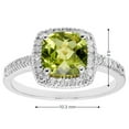 thumbnail image 3 of Cushion Cut Gemstone & 0.18 CT.T.W. Halo Diamond Ring in 14K Gold, 3 of 4