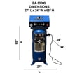 thumbnail image 2 of Eagle Upright Air Compressor, 60 Gallon Tank, 3 HP Peak, 10.5 CFM at 90 PSI, 125 PSI Max, Dual Motor, 120 Volt, 4 Cylinder, Model EA-10000, 2 of 3