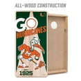 thumbnail image 3 of YouTheFan Miami Hurricanes 2'x4' Cornhole Board Set, 3 of 6