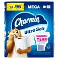 thumbnail image 1 of Charmin Toilet Paper Ultra Soft, 24 Mega Rolls, 2-ply Bath Tissue, 208 sheets/roll, 1 of 4