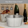 thumbnail image 6 of SKI 30 Quart Hammered Double Walled Stainless Steel Beverage Tub, 6 of 9