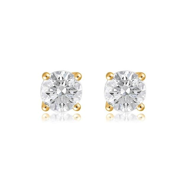 Lab Created 2.00 CT. T.W. Fancy Cut Diamond Stud Earrings in 18K Gold