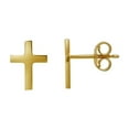 thumbnail image 2 of Cross Stud Earrings in 14K Yellow Gold, 2 of 4