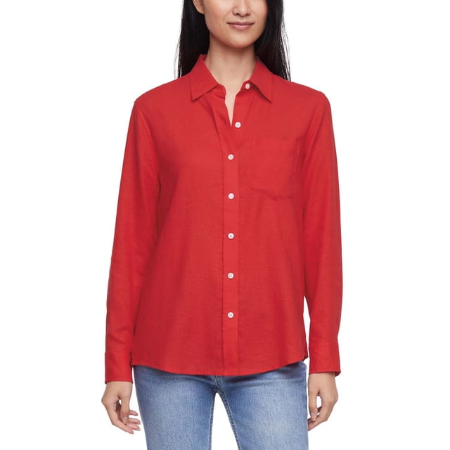 Gap Women's Linen Blend Button-Down Shirt