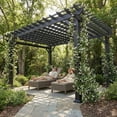 thumbnail image 2 of Range 14' x 12' Black Steel Pergola w/ Trellis Roof, 2 of 13