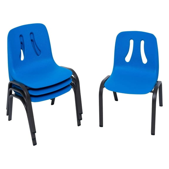 Lifetime Children's Essential Stacking Chair, 4 Pack, Blue