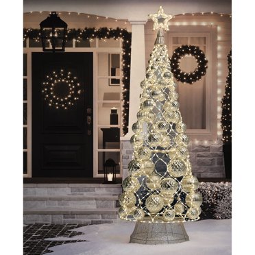 Creative Hobbies 20-Inch Ornament Display Tree - Bright Brass Plated, Holds 15 Ornaments - ORN 20T
