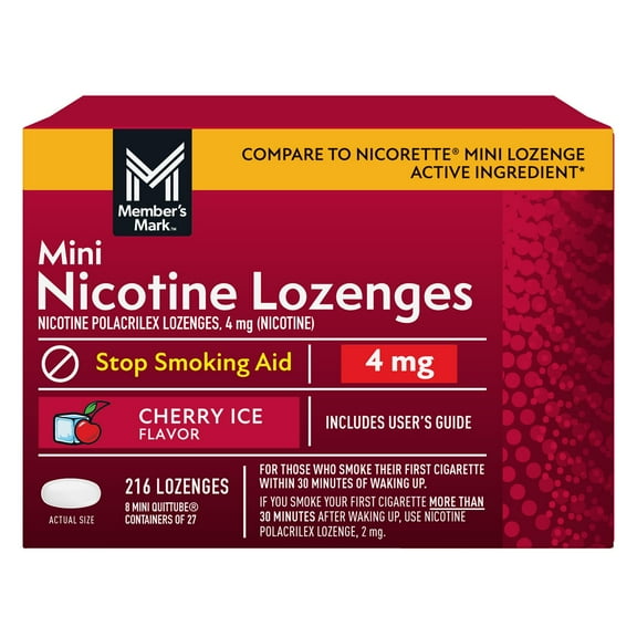 Member’s Mark Nicotine Mini Lozenge, Choose your flavor, 216 ct.