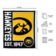 thumbnail image 3 of Logo Brands Iowa Hawkeyes 60"x70" Super Plush Blanket, 3 of 6