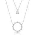 thumbnail image 1 of Set of Lab Created White Sapphire Pendants in Sterling Silver, 1 of 9
