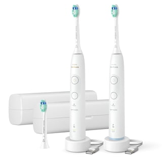Philips Sonicare Total Clean Rechargeable Toothbrush, White Handles, 2 pk.