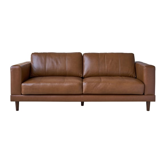 Society Den Hanson Leather Sofa, Assorted Colors