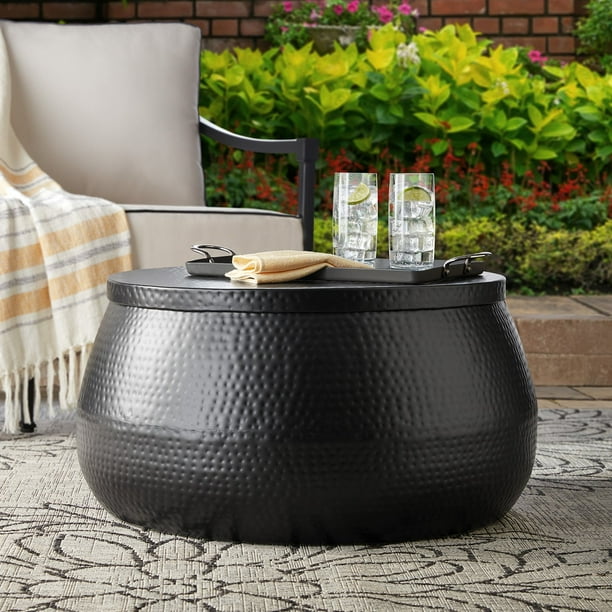 Member's Mark Hammered Metal Black Coffee Table with Hidden