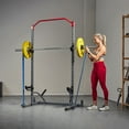 thumbnail image 2 of Sunny Health & Fitness PowerVersa Series All-In-One Strength Training Squat Rack & Bench Power Cage, 2 of 12