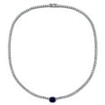 thumbnail image 5 of Lab Created Gemstone Tennis Necklace in Sterling Silver, 5 of 6