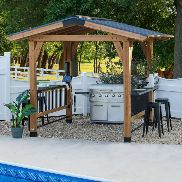 Backyard Discovery 9' x 10' Granada Grill Gazebo with Outdoor Bar