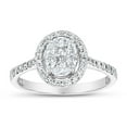 thumbnail image 1 of 0.75 CT. T.W. Oval Shaped Diamond Halo Ring in 14K Gold, 1 of 4