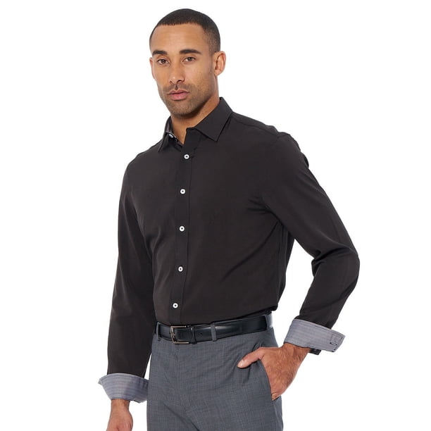 Nick Graham Men's Modern Fit Traveler Dress Shirt