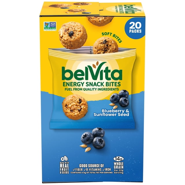 belVita Blueberry Energy Snack Bites, 1.12 oz., 20 pk.