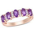 thumbnail image 1 of Amethyst and 0.13 CT. T.W. Diamond Ring in 14K Gold, 1 of 7