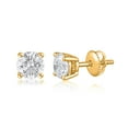 thumbnail image 3 of Lab Created 2.00 CT. T.W. Fancy Cut Diamond Stud Earrings in 18K Gold, 3 of 5