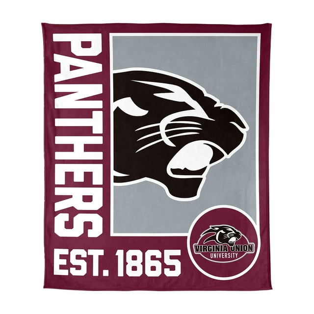 Logo Brands Virginia Union Panthers 60"x70" Super Plush Blanket