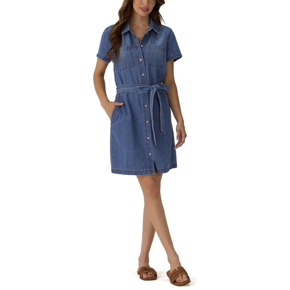 Frye Women's Belted Denim Mini Dress