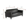 thumbnail image 5 of Alera 3-Cushion Reception Lounge Sofa, Black, 5 of 5