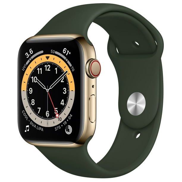 Apple Watch Series 6 Stainless Steel Case with Sport Band 44mm GPS 