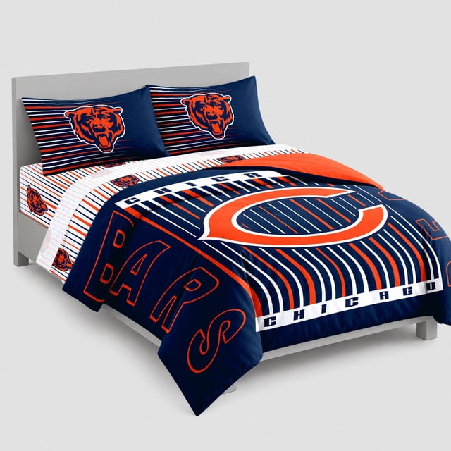 Logo Brands Chicago Bears Full Bed-In-A-Bag Set