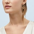 thumbnail image 5 of Oval Tube Hoop Earrings in 14K Gold, 5 of 6