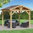 thumbnail image 1 of Yardistry 10' x 10' Meridian All Cedar Gazebo with Aluminum Roof, 1 of 8