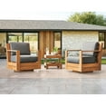 thumbnail image 1 of Member's Mark Newport Teak Swivel Deep Seating Set with Sunbrella Fabric, 3pc, 1 of 7