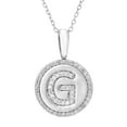 thumbnail image 1 of Diamond Initial Pendant Necklace in Sterling Silver, 1 of 6