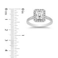 thumbnail image 5 of 1.30 CT. T.W. Emerald Cut Halo Diamond Ring in 18K Gold, 5 of 5