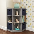 thumbnail image 2 of RiverRidge Kids Corner Playroom 6 Cubby Cabinet with 4 Folding Storage Bins, 2 of 7