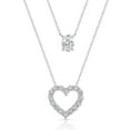 thumbnail image 1 of Set of Lab Created White Sapphire Pendants in Sterling Silver, 1 of 9