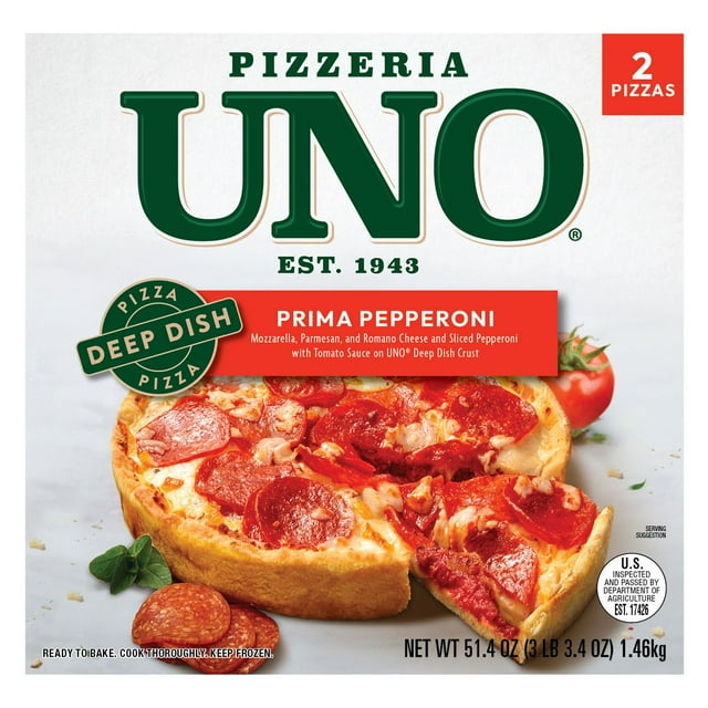 Pizzeria Uno 9" Prima Pepperoni Deep Dish Pizza, Frozen, 2 pk.