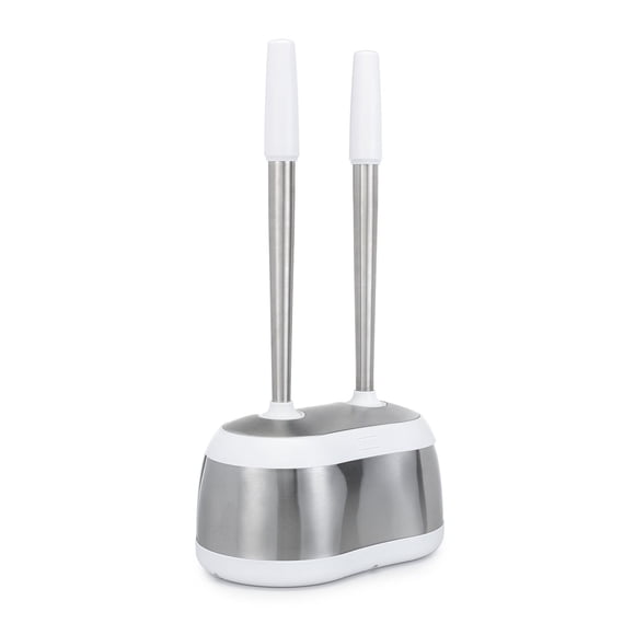 Polder Dual Toilet Brush and Plunger Caddy
