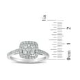 thumbnail image 3 of 0.50 CT. T.W. Halo Diamond Ring in 14K Gold, 3 of 4